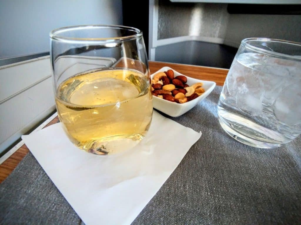 American Airlines 777-200 and a glass of champagne, as always