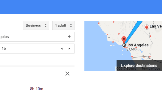 Google Flights User Interface