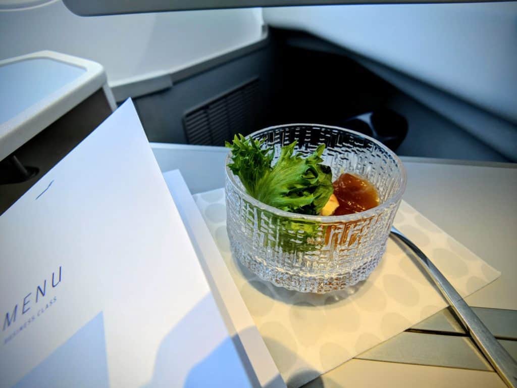 Finnair A350 Business Class Food and Drinks