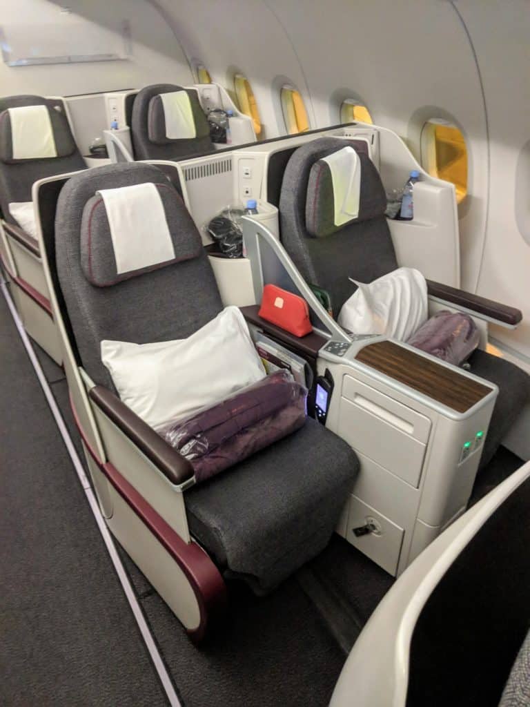 2019 Qatar Airways A320 Business Class Review 011