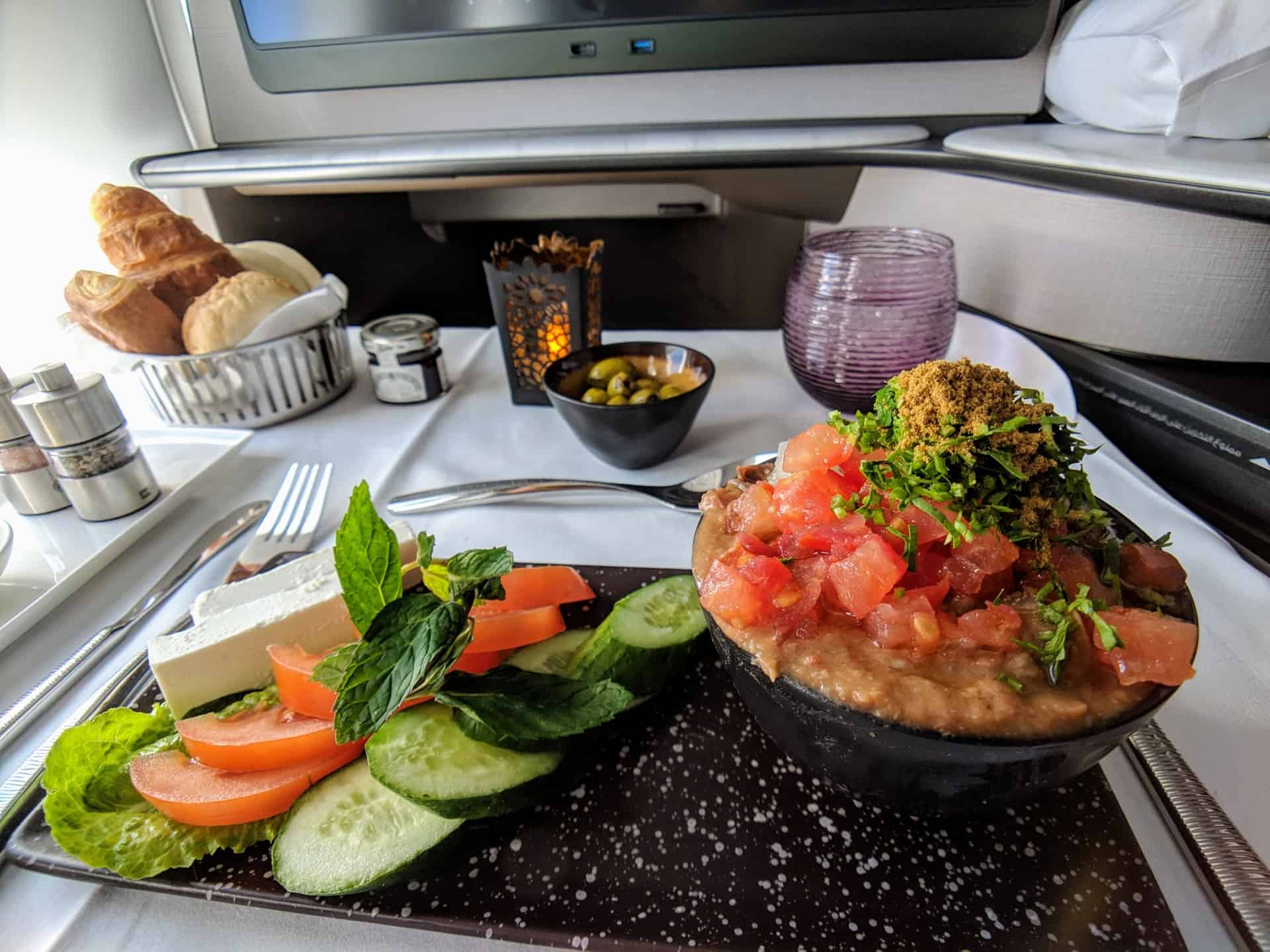 Review Qatar Airways (A3501000) QSuites Business Class from Doha to