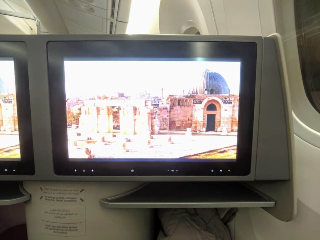 Royal Jordanian 787 Business Class IFE