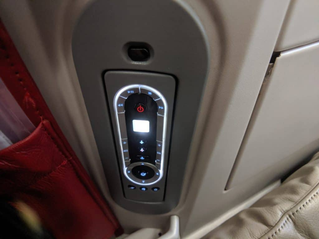 Royal Jordanian 787 Business Class remote controller