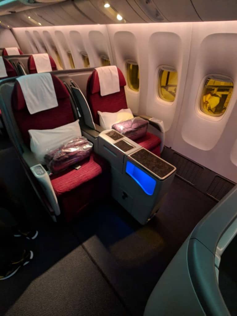 Qatar Airways 777 Bangkok to Doha - Business Class