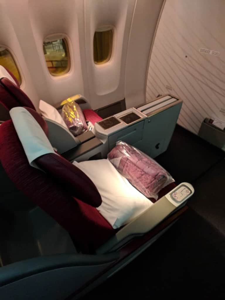 Qatar Airways 777 Bangkok to Doha - Business Class