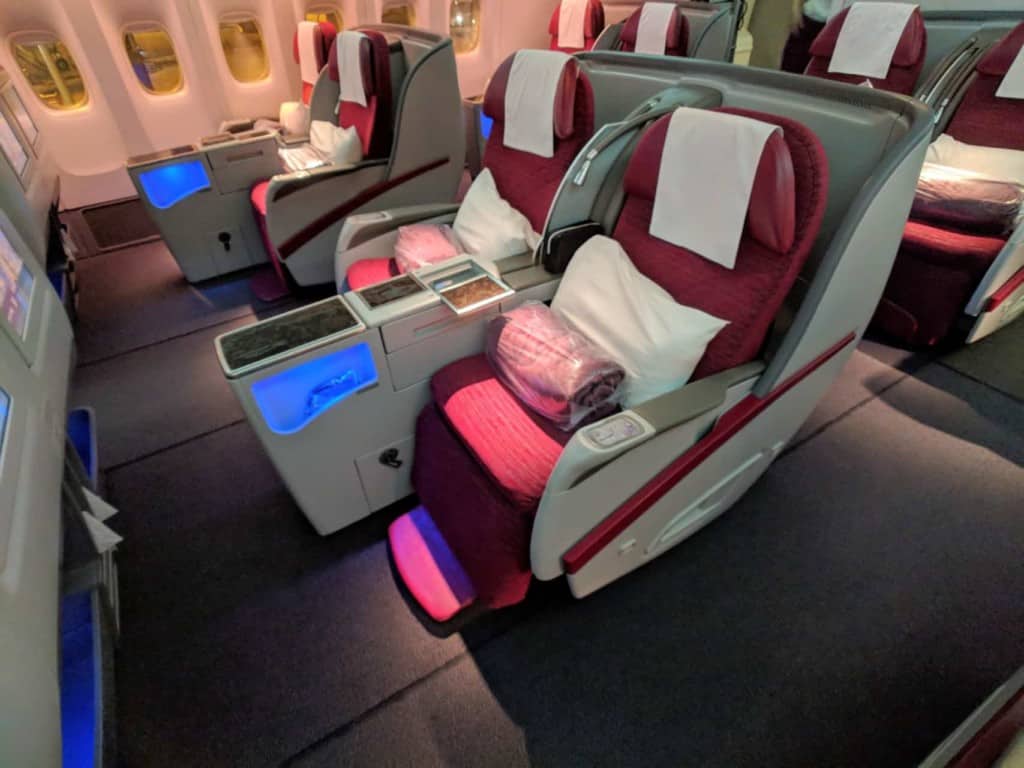 Qatar Airways 777 Bangkok to Doha - Business Class