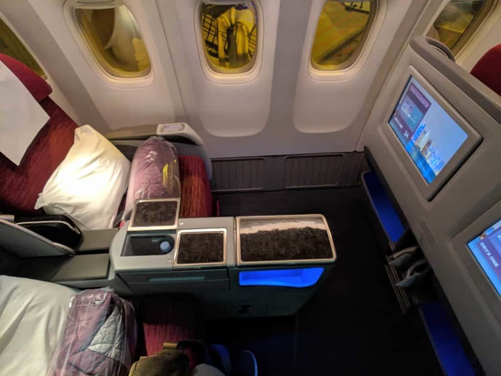 Qatar Airways 777 Bangkok to Doha - Business Class