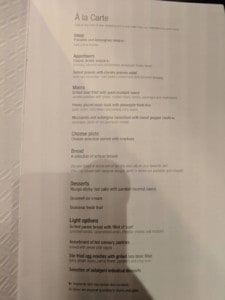 Qatar Airways 777 Bangkok to Doha - Business Class Drink Menu