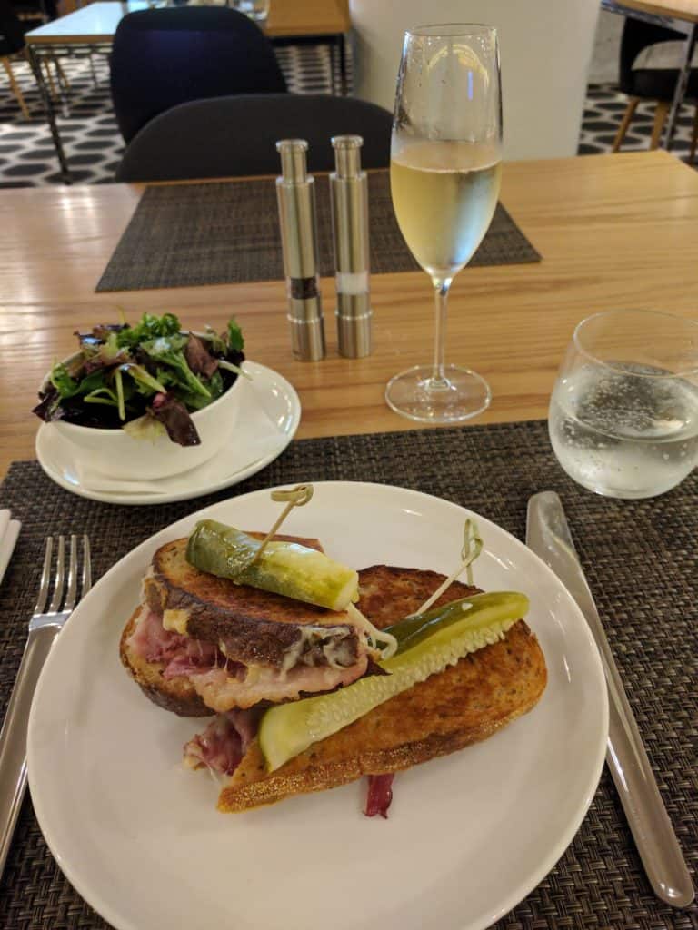 Qantas First Class Lax Dinner