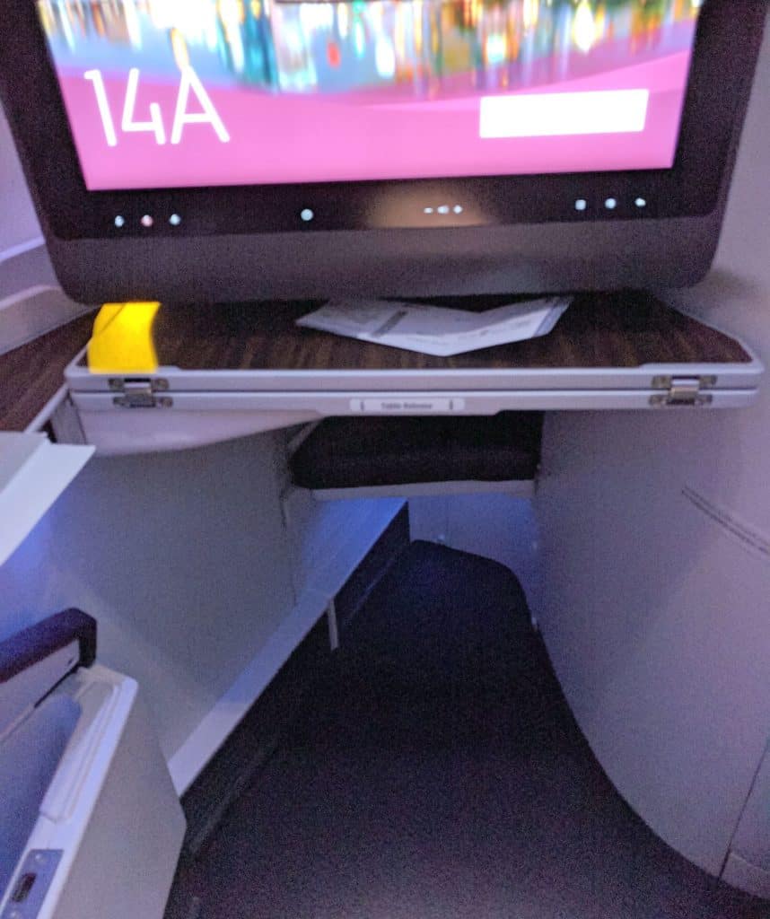 Qatar Airways Foot Space