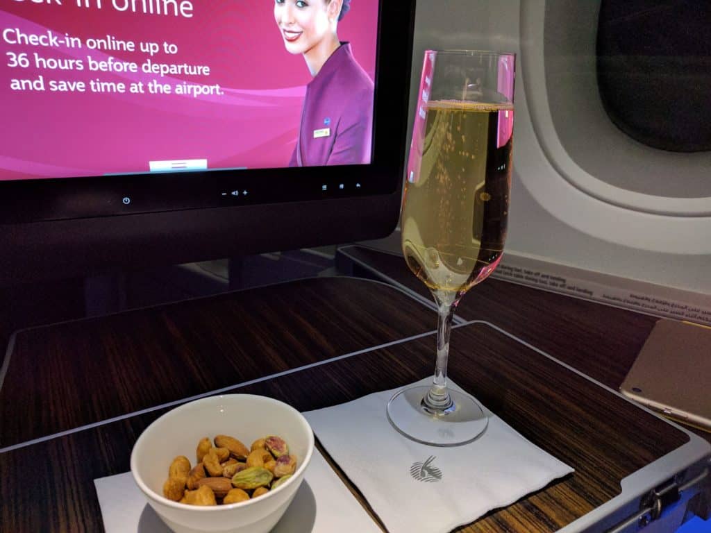 Qatar Airways Nuts Champagne