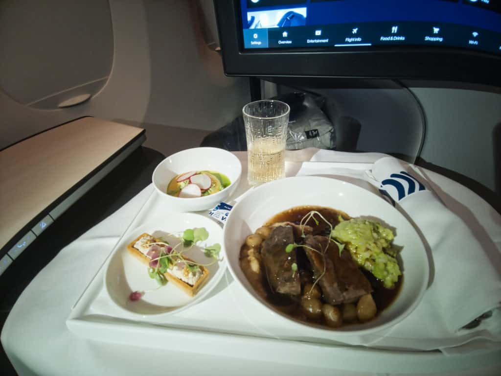 Finnair business class food